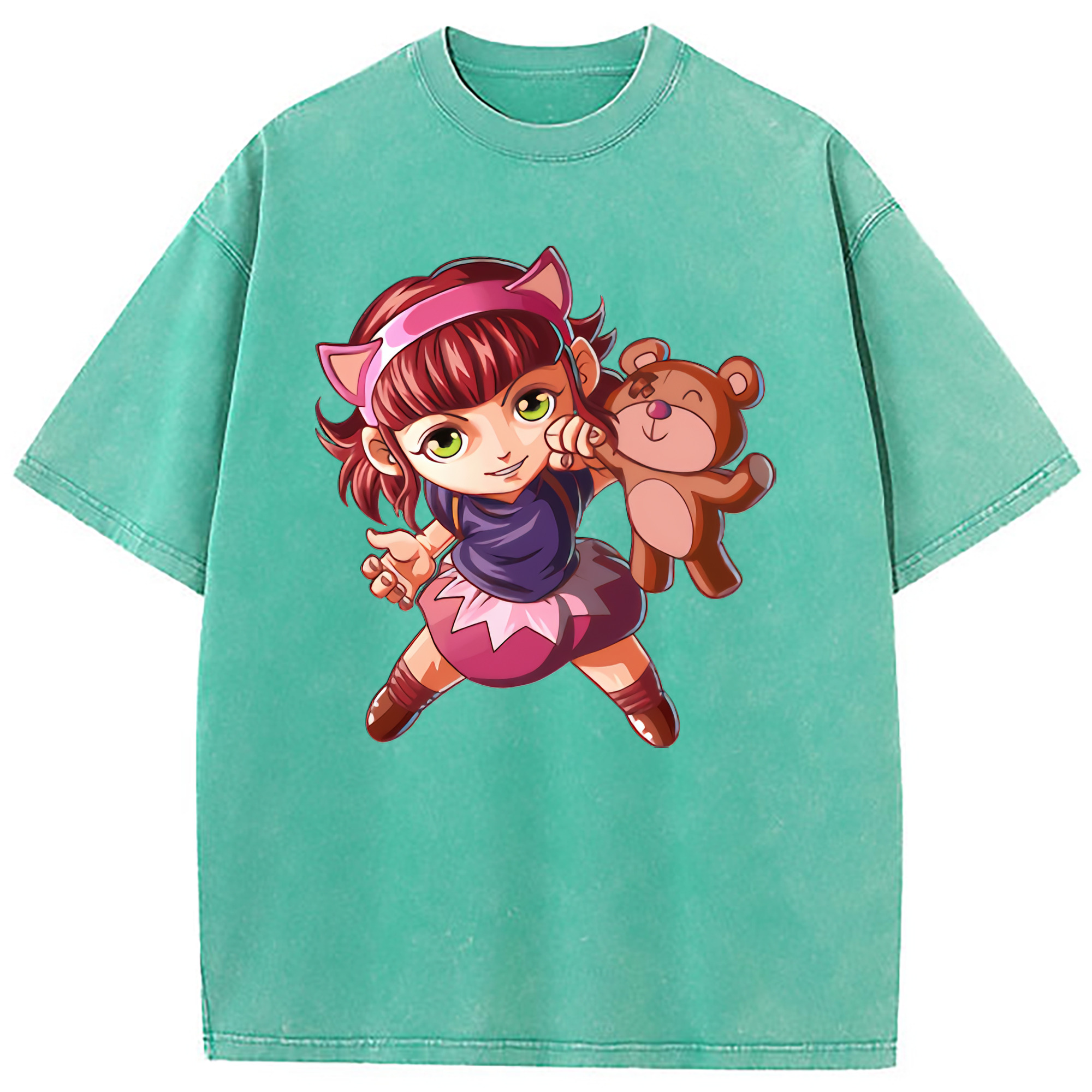 （画像用） リーグ・オブ・レジェンド League of Legends LOL 綿100% ヴィンテージ風 半袖Tシャツ（フロントプリント）